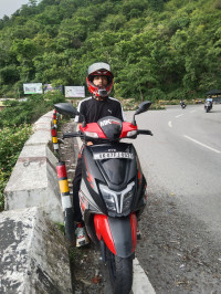 Black With Red TVS NTORQ 125 Race Edition