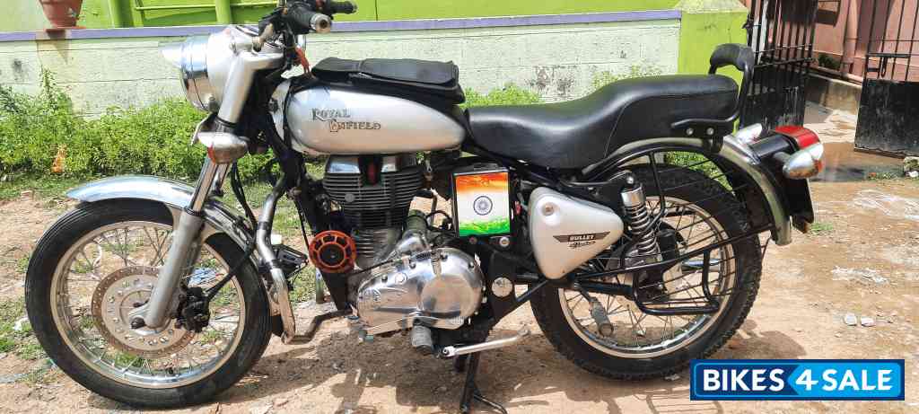 Silver Royal Enfield Bullet Electra