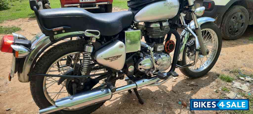 Silver Royal Enfield Bullet Electra