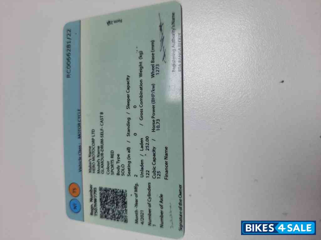 Hero Glamour 125 Drum