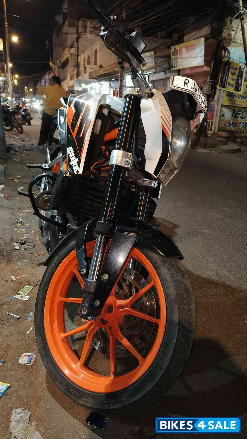 White KTM Duke 390
