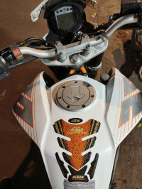 White KTM Duke 390