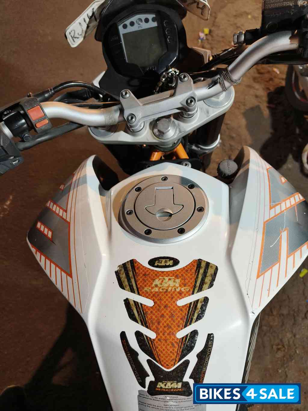 White KTM Duke 390