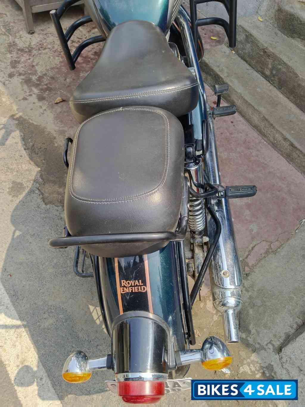 Dark Green Registration Number Royal Enfield Classic 350