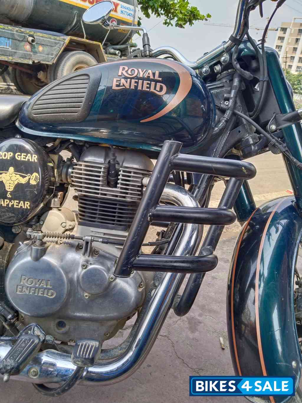 Dark Green Registration Number Royal Enfield Classic 350