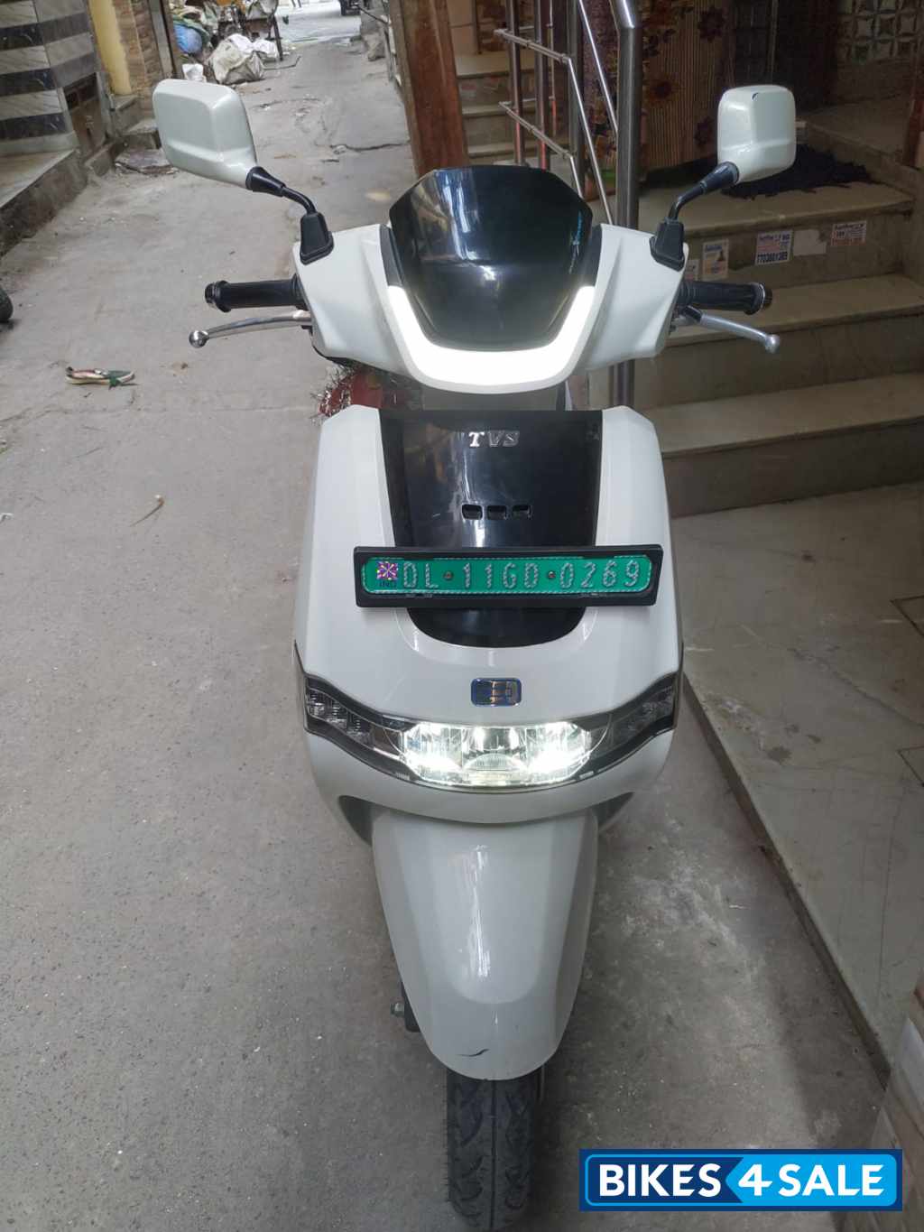 Pearl White TVS iQube Electric