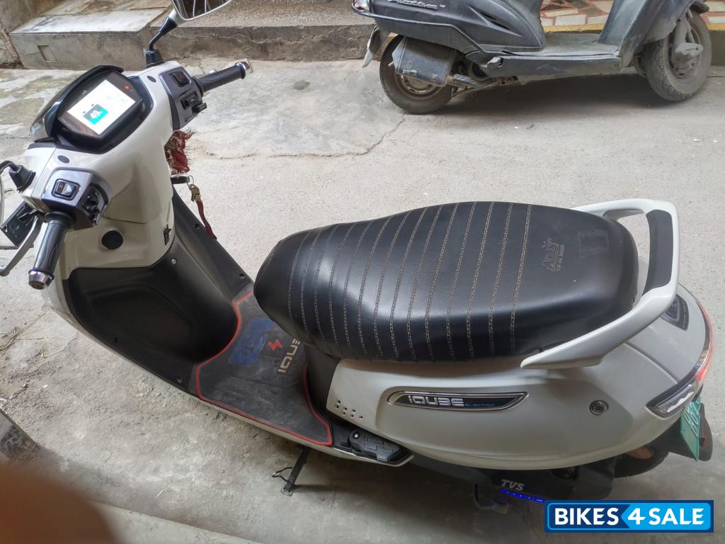 Pearl White TVS iQube Electric
