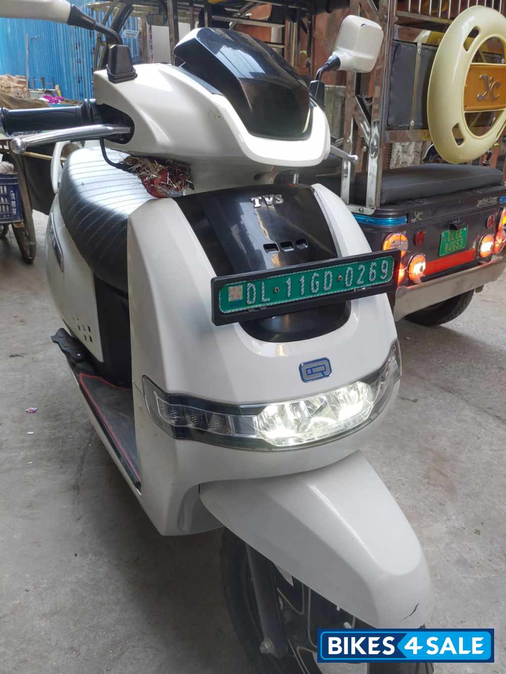 Pearl White TVS iQube Electric