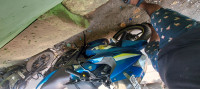 Blue Suzuki Gixxer SF