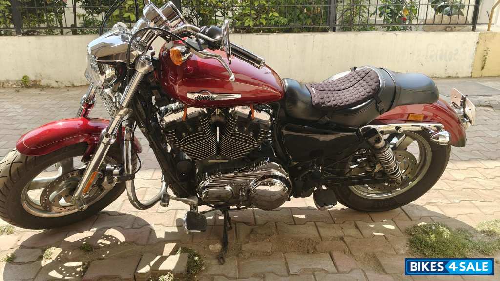 Red Harley Davidson 1200 Custom