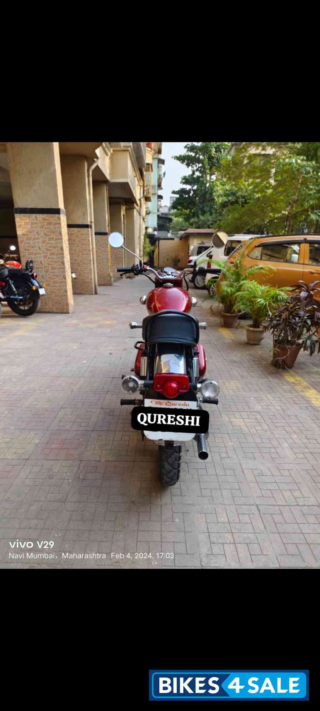 Red Royal Enfield Bullet Electra