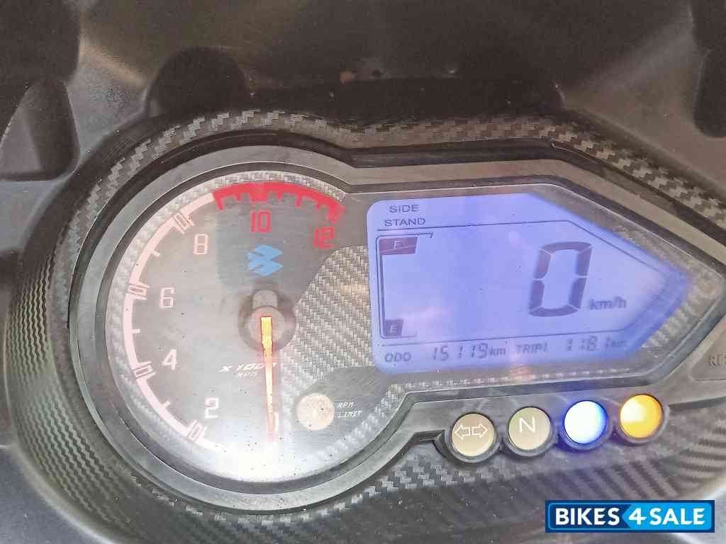Black Red Bajaj Pulsar 180F Neon