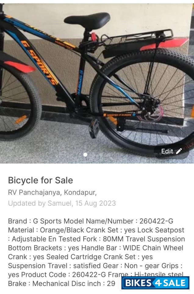 Bicycle  G Sports 260422-G