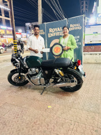 British Green Royal Enfield Continental GT 650 Twin