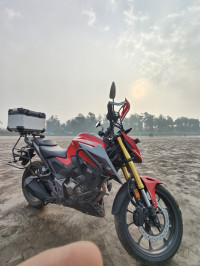 Red And Black Honda CB300F Deluxe Pro