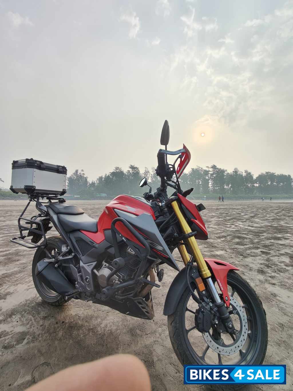 Red And Black Honda CB300F Deluxe Pro
