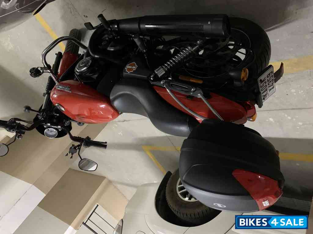 Reddish Orange Harley Davidson Street 750