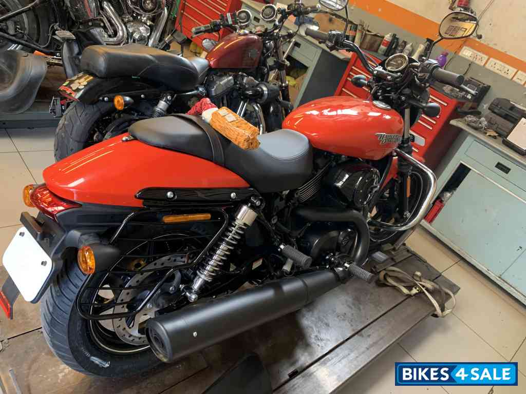 Reddish Orange Harley Davidson Street 750