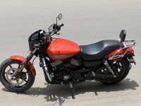 Reddish Orange Harley Davidson Street 750