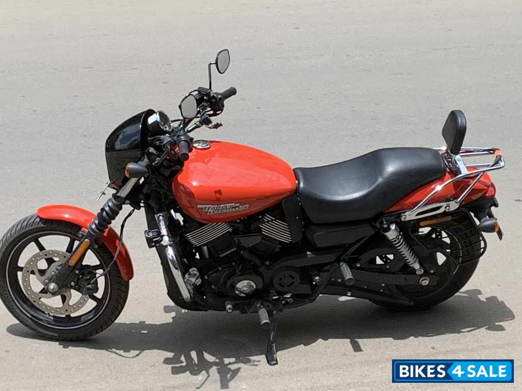 Reddish Orange Harley Davidson Street 750