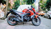 Sporty Red Honda CB Hornet 160R