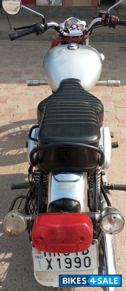 Silver Royal Enfield Bullet Electra