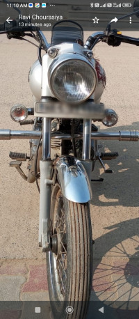 Silver Royal Enfield Bullet Electra