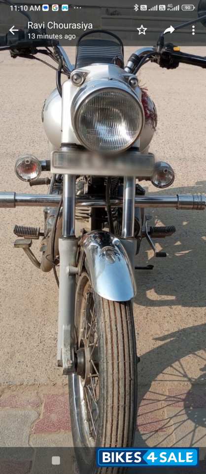 Silver Royal Enfield Bullet Electra