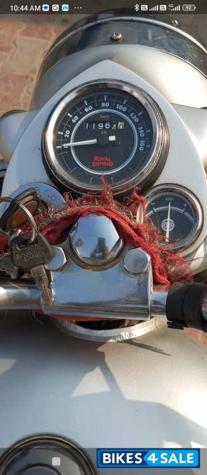 Silver Royal Enfield Bullet Electra