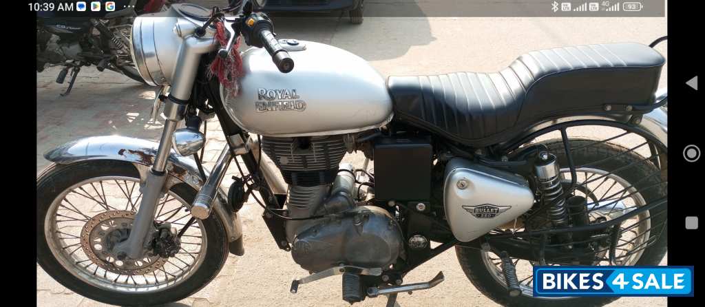 Silver Royal Enfield Bullet Electra