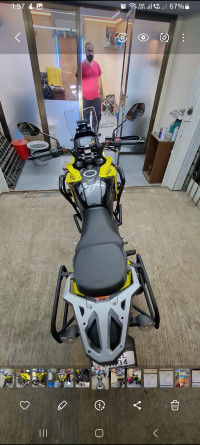 Yellow Suzuki V-Strom 250
