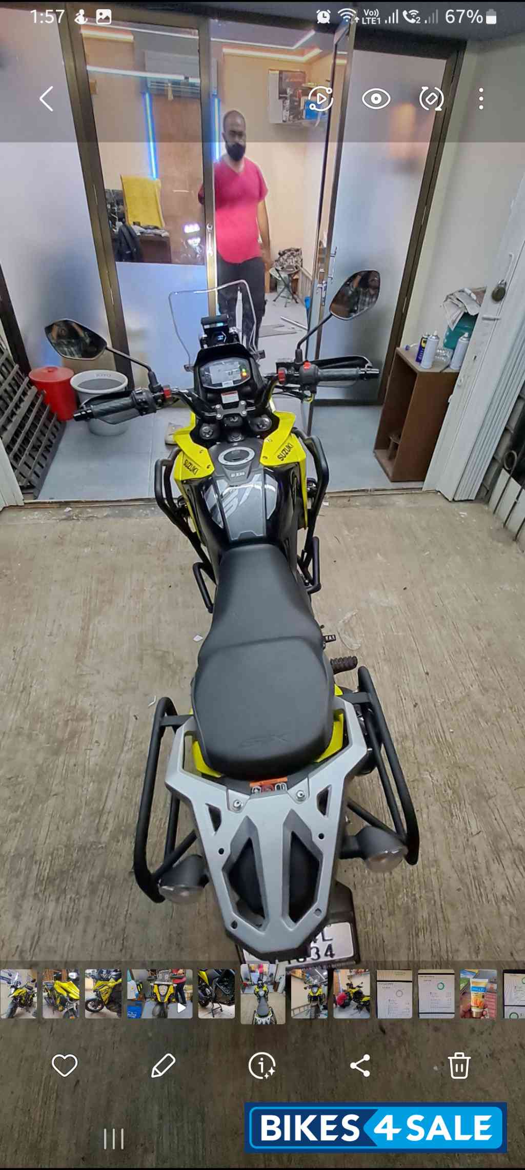 Yellow Suzuki V-Strom 250