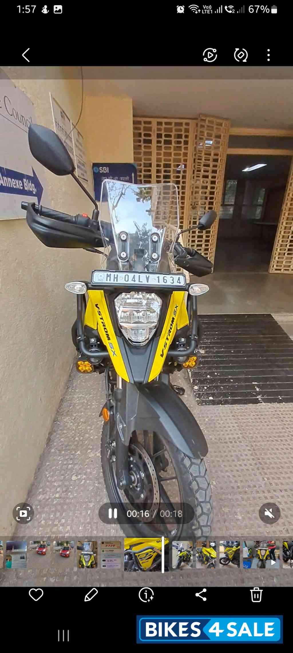 Yellow Suzuki V-Strom 250
