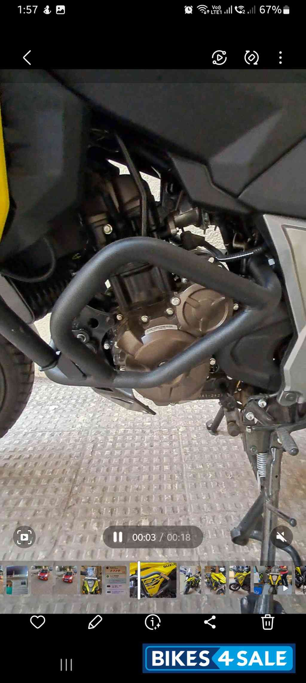 Yellow Suzuki V-Strom 250