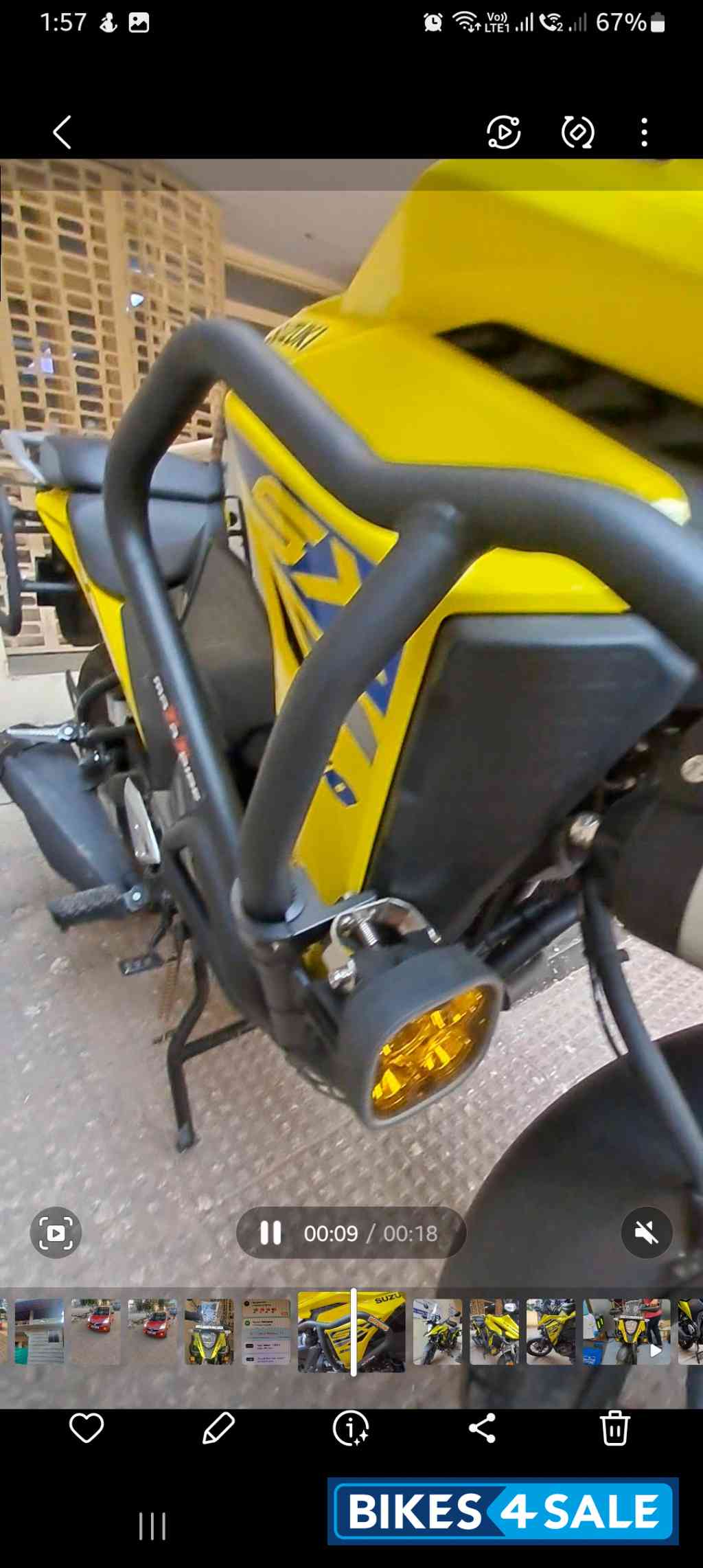 Yellow Suzuki V-Strom 250