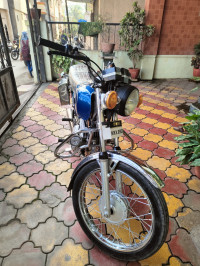 Sky Blue Yamaha RX 100