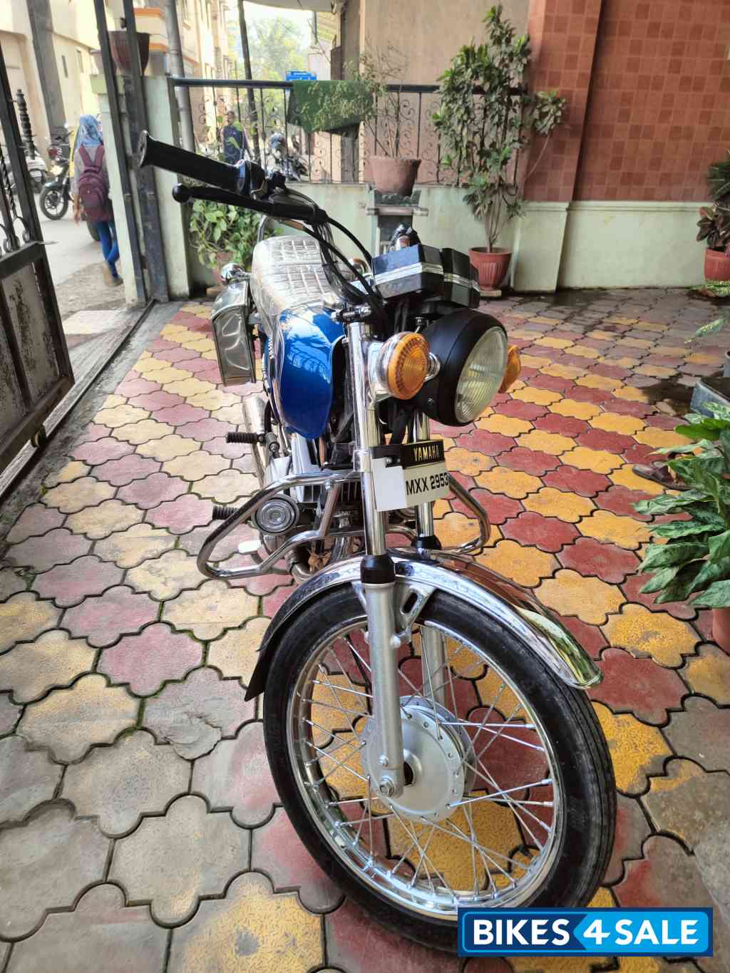 Sky Blue Yamaha RX 100