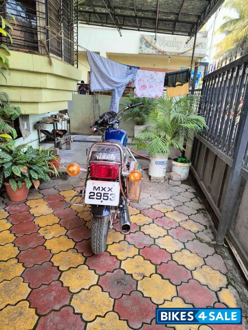 Sky Blue Yamaha RX 100