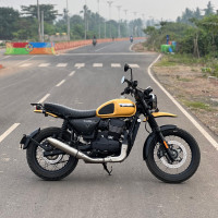 Yelling Yellow Yezdi Scrambler Single Tone