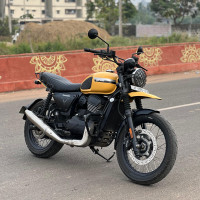 Yelling Yellow Yezdi Scrambler Single Tone