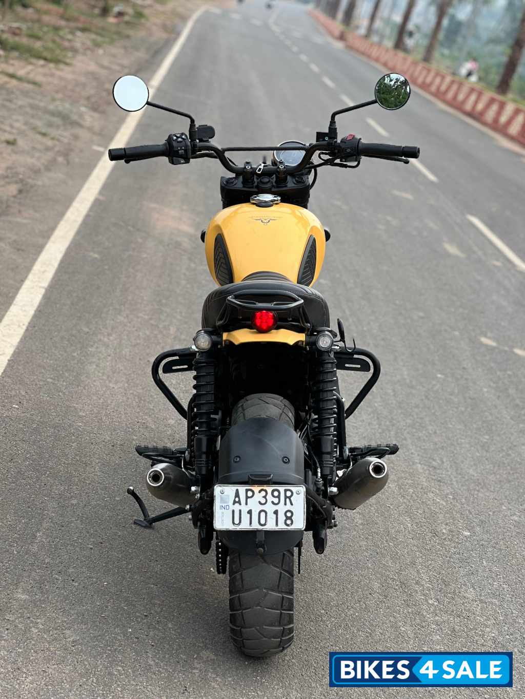 Yelling Yellow Yezdi Scrambler Single Tone