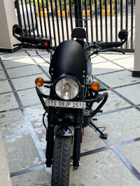 Blue Royal Enfield Hunter 350 Metro