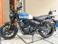 Blue Royal Enfield Hunter 350 Metro