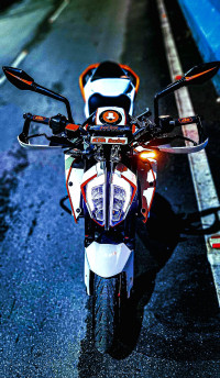 White KTM Duke 390
