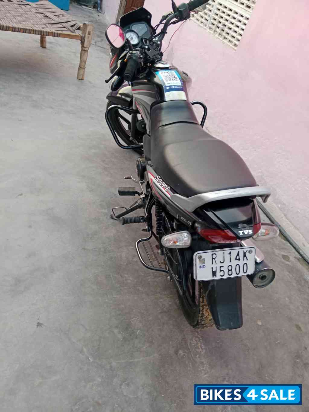 Red Black TVS Sport BS6