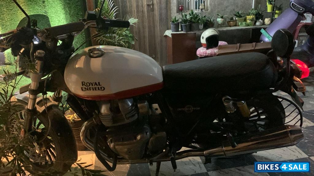White & Red Royal Enfield Interceptor 650 Twin