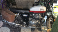 White & Red Royal Enfield Interceptor 650 Twin