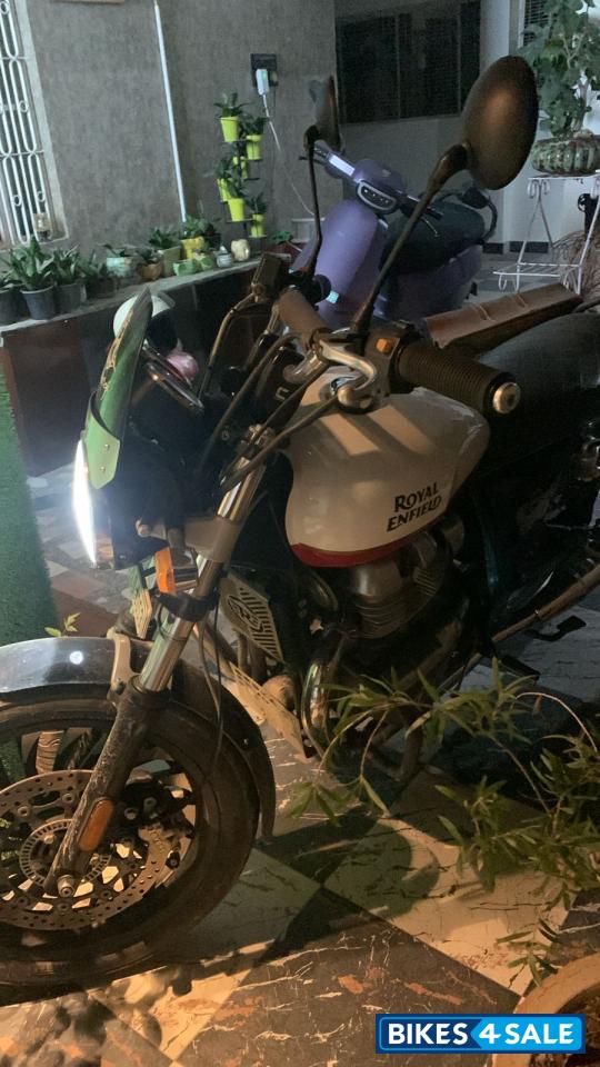 White & Red Royal Enfield Interceptor 650 Twin