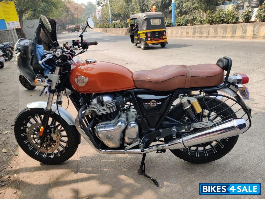 Orange Royal Enfield Interceptor 650 Twin