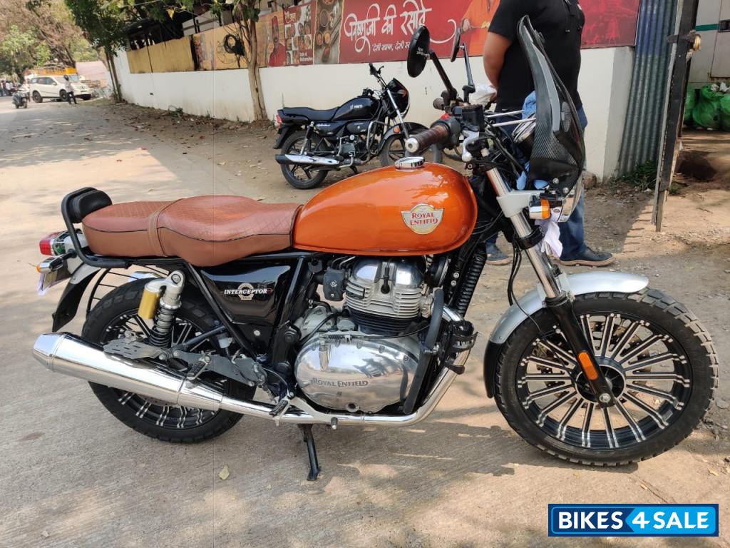 Orange Royal Enfield Interceptor 650 Twin